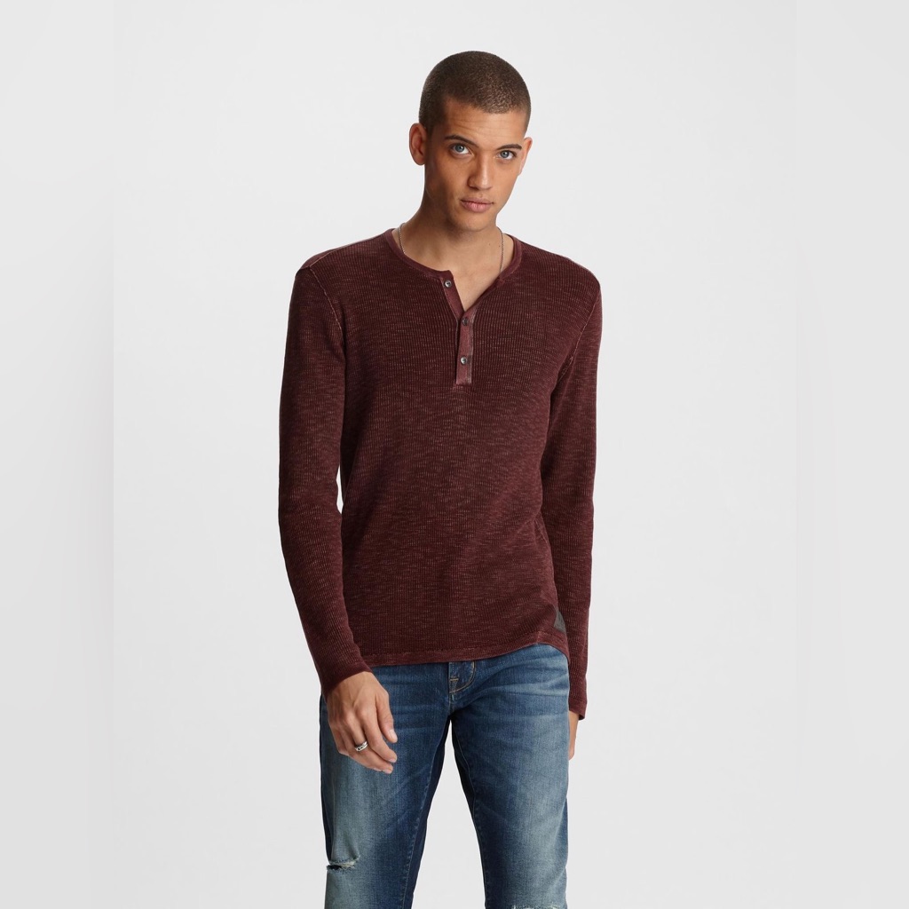 Brand New John Varvatos Collection Linen Henley Size Medium